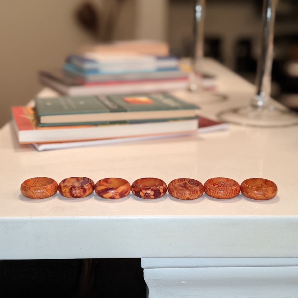 Organic Wood Wedding Band | Natural Wooden Size 9 - Picture 5 of 5